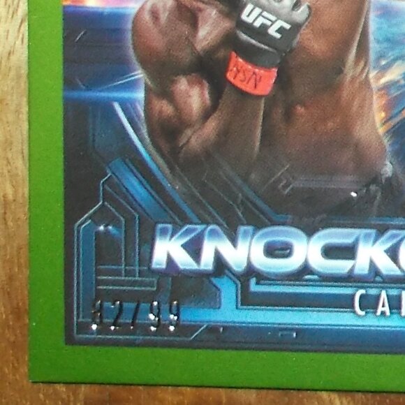 Caio Borralho Knockout Artist 2025 Topps Knockout UFC GREEN /99 Fighting Nerds - Picture 2 of 3